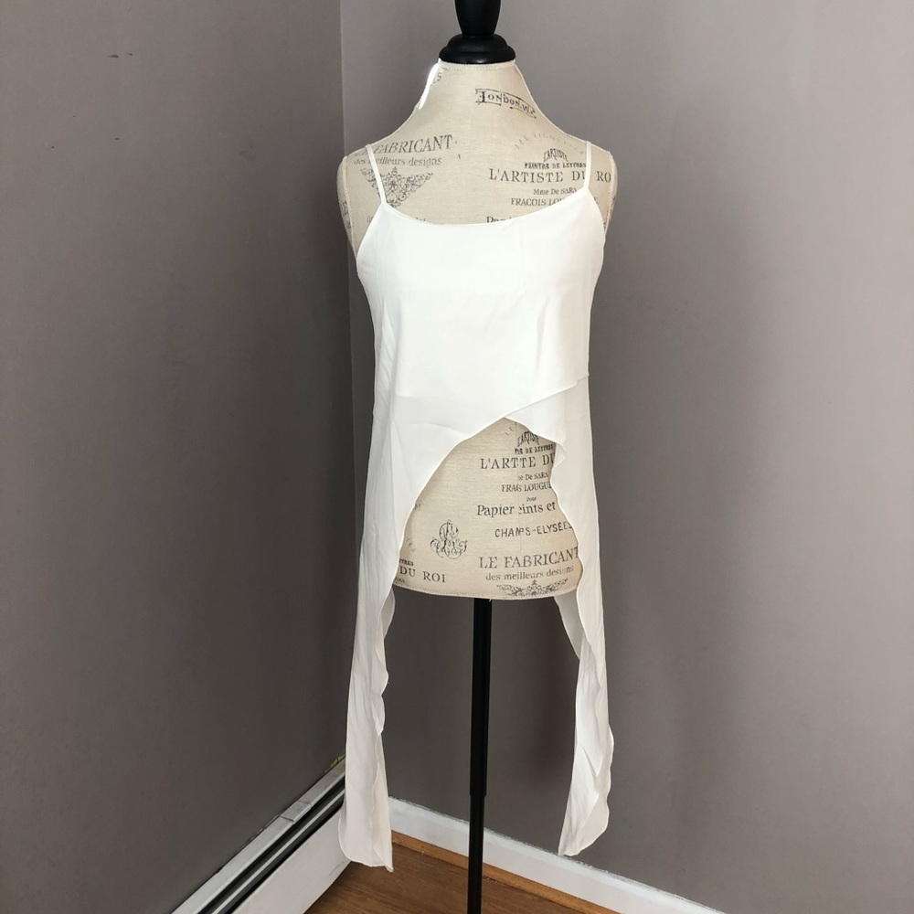 Nasty Gal white crop top - new